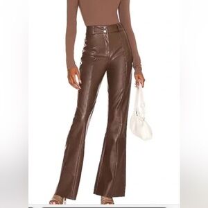 MAJORELLE Brown High-Waisted Flare Pants